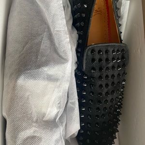 Christian Loubiton men’s shoes size 45 black spikes brand new never wore